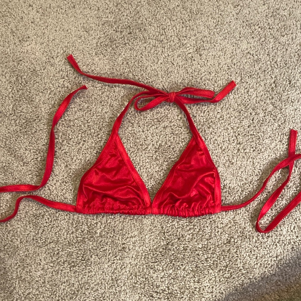 Red bikini top